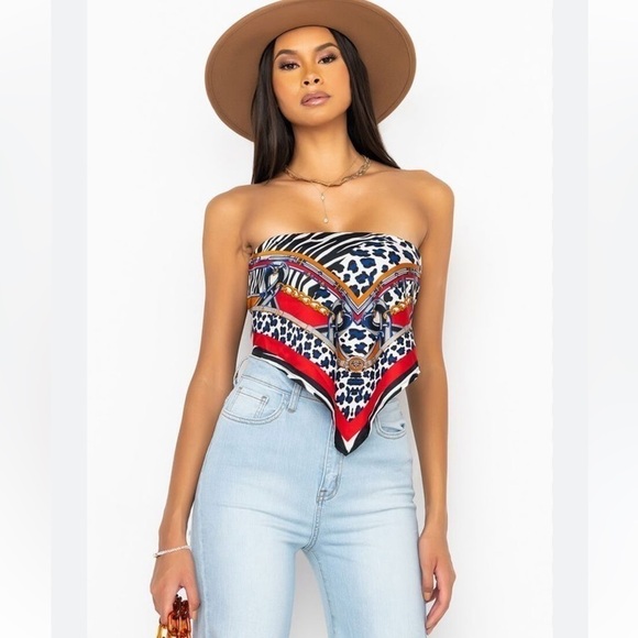 Akira Wildin’ Tube Satin Top NWT - Picture 1 of 7